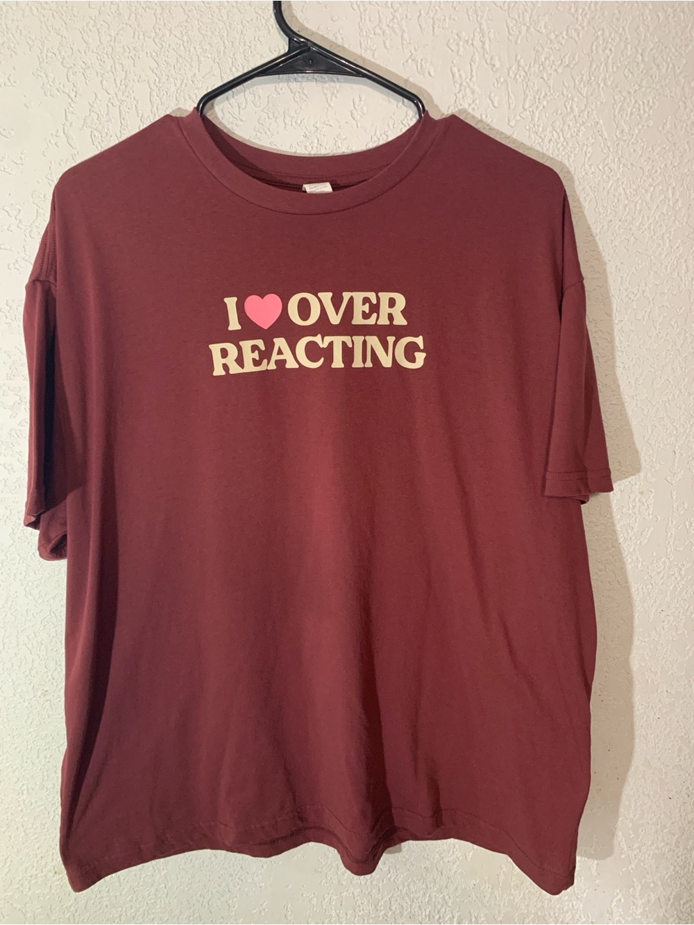 I ♥ Overreacting Graphic Tee - Maroon